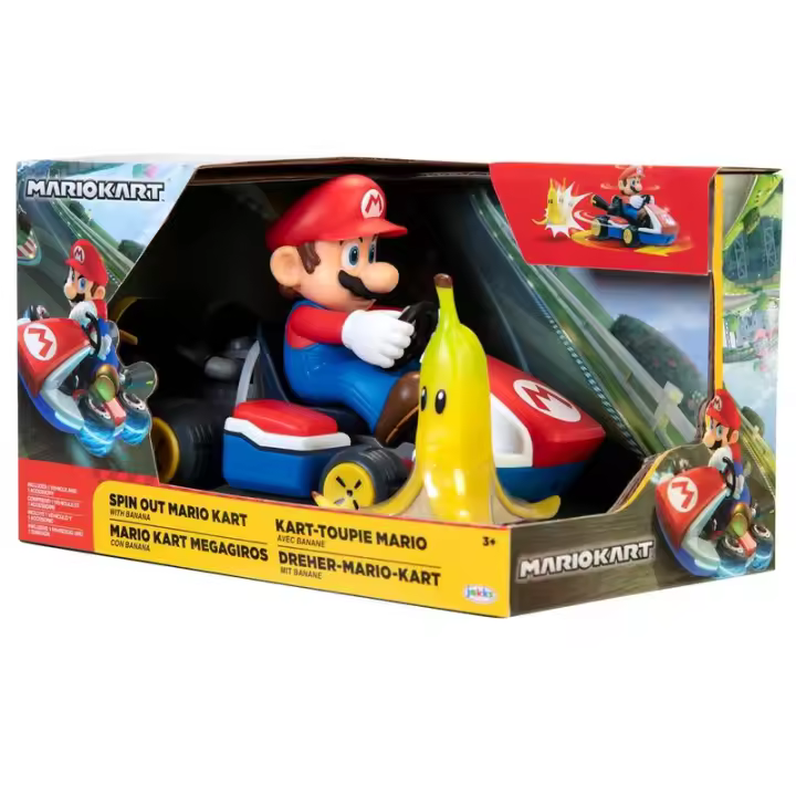 Figura Mario Kart megagiros Mario Kart 6,5cmFigura  Coleccionable - Idea de Regalo- Mercancia Oficial - Juguetes para Niños y Adultos - Movies Fans - Muñeco para Coleccionistas y Exposición - 1