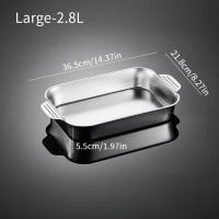 Horno Multifuncional De Acero Inoxidable Para Cocina Placa De Barbecue De Grado Alimenticio Antiadherente Con Fondo Plano Herramienta De Hornear - details 6