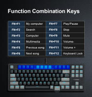 Teclado Mecánico De Juego E-YOOSO K620 Con Retroiluminación Monócrata USB De 87 Teclas Switch Azul Y Rojo Para Laptop Y PC - details 8