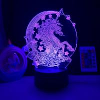 Luz De Noche 3D Para Niños Unicornio LED Cambio De Color Acrylic Regalo De Navidad Juguete Luz De Mesa Infantil - details 2
