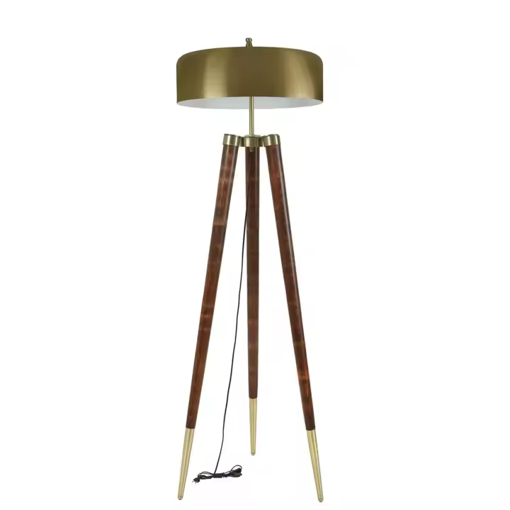 Lámpara de pie WELLHOME - Oro Nogal, 48x48x165 - 1