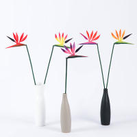 Flor Artificial De Bird of Paradise Strelitzia Planta Falsa Con Peso Largo Para Decoración De Fiesta En Casa Y Tema DIY - details 3