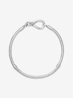 Pandora - Pulsera Pandora Moments with Cadena de serpiente y nude infinity-Plata de Lei - details 2