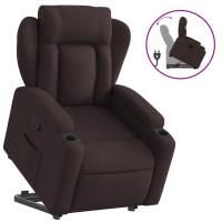 vidaXL Sillón reclinable elevable de tela Gris claro, Gris oscuro, Negro Sillon Dormitorio Sillon Comodos Silla Relax Sillón Sofá - details 3
