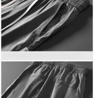 Pantalones Casuales Para Hombre Lyocell Verano Transpirables Moda Coreana Rectos Cómodos Suaves De Cintura Media Con Bolsillos - details 16