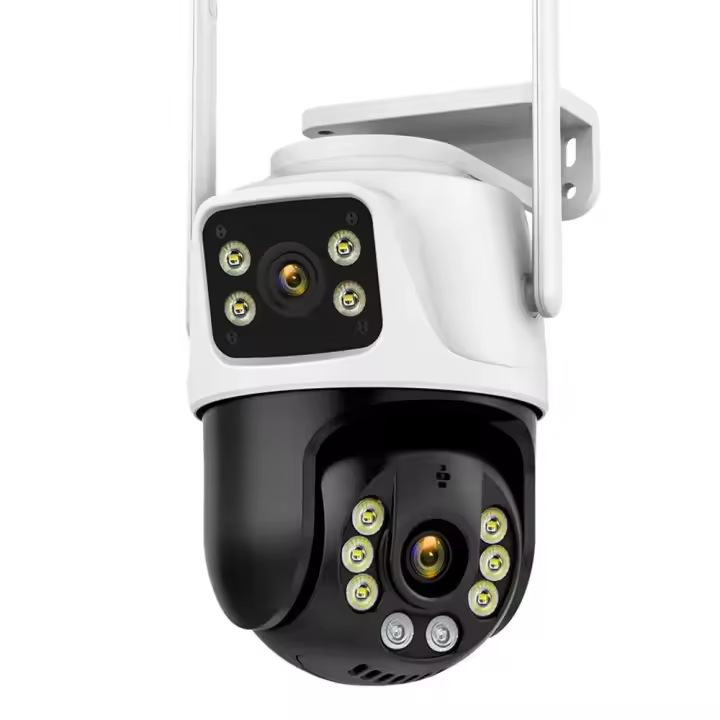 Cámara De Seguridad Exterior Hiseeu 4K 8MP Dual Lens Wifi Con Zoom Digital 4X Detecta Humanos ONVIF PTZ IP Cámara Wireless Para Interior Y Exterior - 1