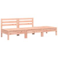 vidaXL Sofá de jardín de 3 plazas madera maciza de abeto Douglas Pino natural, Pino blanco, Marrón cera Conjunto Terraza Muebles Jardín Exterior Juego de Muebles de jardín Mueble Jardín Exterior Muebles de Salon Exterior - details 0
