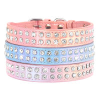 Collar De Cuero Para Perros Pequeños Con Diamantes Ajustable Y Padded Collar De Gato Para Chihuahua Y Otros Pequeños Mascotas - details 3
