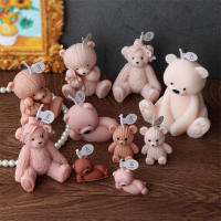 Molde De Velas De Oso 3D En Silicona Para Resina Y Sabão Molde De Decoração De Casa Para Velas Molde De Resina De Oso Teddy Bear - details 2