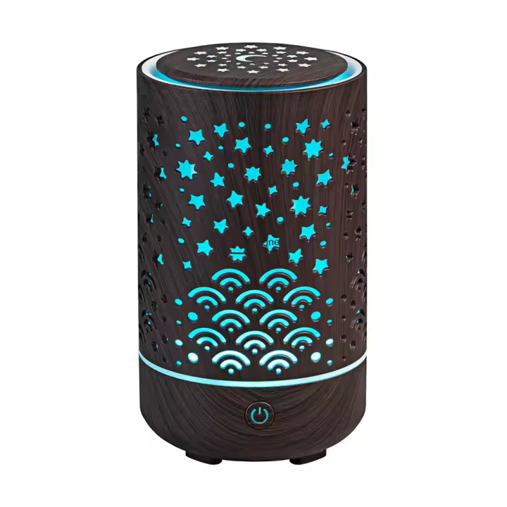 Humididiador de Aire ultrasónico para aromaterapia, difusor de aceites Esenciales, humidificador de Madera, Niebla fría, 230ML - 1