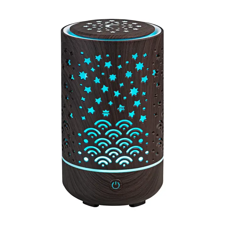 Humididiador de Aire ultrasónico para aromaterapia, dimusor de aceites Esenciales, humididiviador de Madera, Niebla fría, 230ML - 1