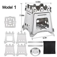 Estufa De Camping Portátil Con Acero Inoxidable Plegable Y Ligera Para Madera Ideal Para Excursionismo Viajes BBQ Picnic Al Aire Libre - details 0