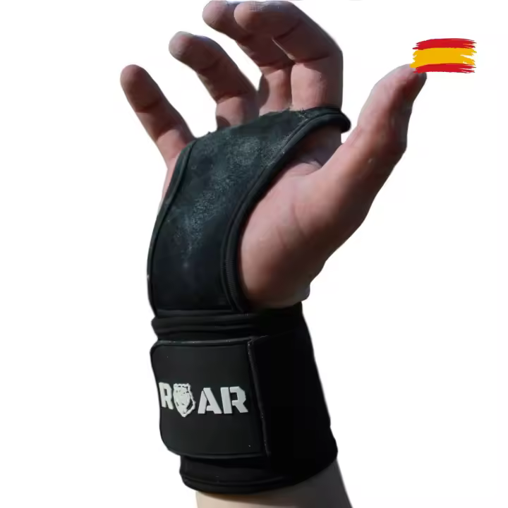 Roar® Calleras para Gimnasio Hombre, Calleras Mujer, Guantillas Gimnasio, Calleras Gimnasia artistica, Hand Grips, Callera Calistenia,Cuero Sintético, Grip Gloves, Cayeras dominadas - 1
