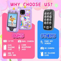 Smart Phone Infantil Con Cámara Unicornio Toque Pantalla Educativo Juguetes Para Niñas Y Niños Edad 3-8 Años MP3 Juguete Digital - details 5