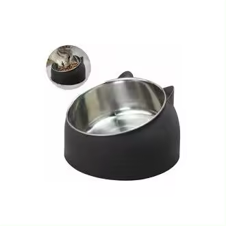 SS Cuencos Dobles para Perros Pequeños, juego de cuencos De Comida y Agua de Maple inoxidable para Gatos, Comedero para mascotas con soporte de PP para mascotas Cudoble para Perros Pequeños de Maple inoxidable - 1