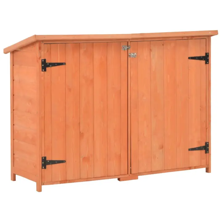 vidaXL CASETA DE ALMACENAMIENTO DE JARDÍN DE MADERA 128X42X91 CM - 1