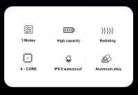 Linterna Submarina Profesional Paweinuo 6500mAh LED XHP160 IPX8 Impermeable Con Correa De Mano Para Diversión Al Aire Libre Y Camping - details 6
