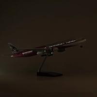 Avión De Juguetes Diecast Qatar Airways B777 Escala 1:157 Con Luz 47CM Colección De Modelos De Aviones De Resina Para Exposición - details 2