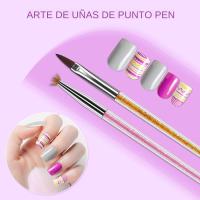 6/31Pcs Kit De Pinceles Para Arte De Uñas DianaBeauty Diseño De Pincel Para Pintura Dibujo Carving Puntada Flat Fan Liner Acrílico Gel UV Polvo De Uñas Herramientas De Manicura - details 14