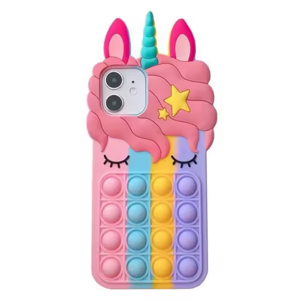 Pop It Fidget Toy Phone Case for iPhone Protection Soft Silicone - spot sales iphoneX/XS - 1