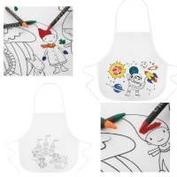 Delantales infantiles para Colorear con 5 Ceras Dibujos Infantiles. Con 5 divertidos diseños. Un original regalo para dar como detalle a niños y niñas en fiestas de cumpleaños, carnaval, colegios, guarderías y eventos infantiles. - details 0