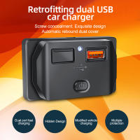 Cargador Rápido PD Tipo C QC 3.0 USB Con Interruptor Y Luz LED Enchufe De Poder Para Coche Motocicleta RV Barco 12V 24V - details 2