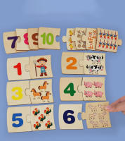 Juego De Bloques De Madera Para Bebés Montessori Educativo De Aprendizaje Temprano Juguete De Patrón Digital Para Niños Y Niñas Regalo De Festival - details 3