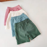 Shorts De Algodón Para Niños Y Niñas Pantalones Cortos Transpirables Y Suaves Para Verano Ropa De Bebé Estilo Casual Cierre Elástico Talla True Fit - details 2