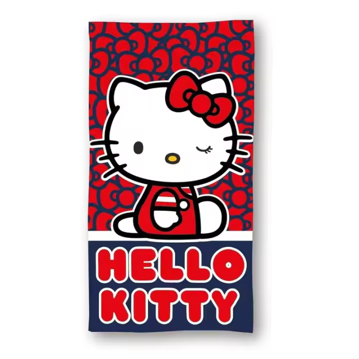Toalla Hello Kitty de Playa y Ducha, Licencia 100% Oficial, 70x140 cm, New Import - Kiglam - 1