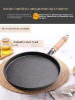 Sartén De Hierro Fundido 26cm No Apariados Antideslizantes Para Huevos Tortitas De Harina Carne a La Parrilla En Estufa Y Inducción Cocina - details 7