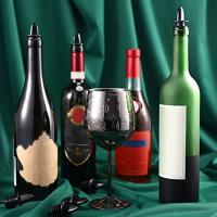 Taponadores De Fluidez Para Botellas De Licor Plásticos Negros Para Bares Clubes Pubs Restaurantes Tiendas De Café - details 4