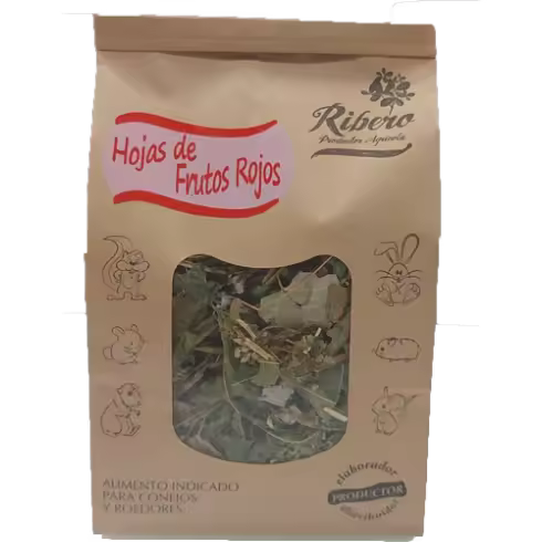 Hojas de Frutos rojos snack para conejos y roedores Ribero 100 g - 1