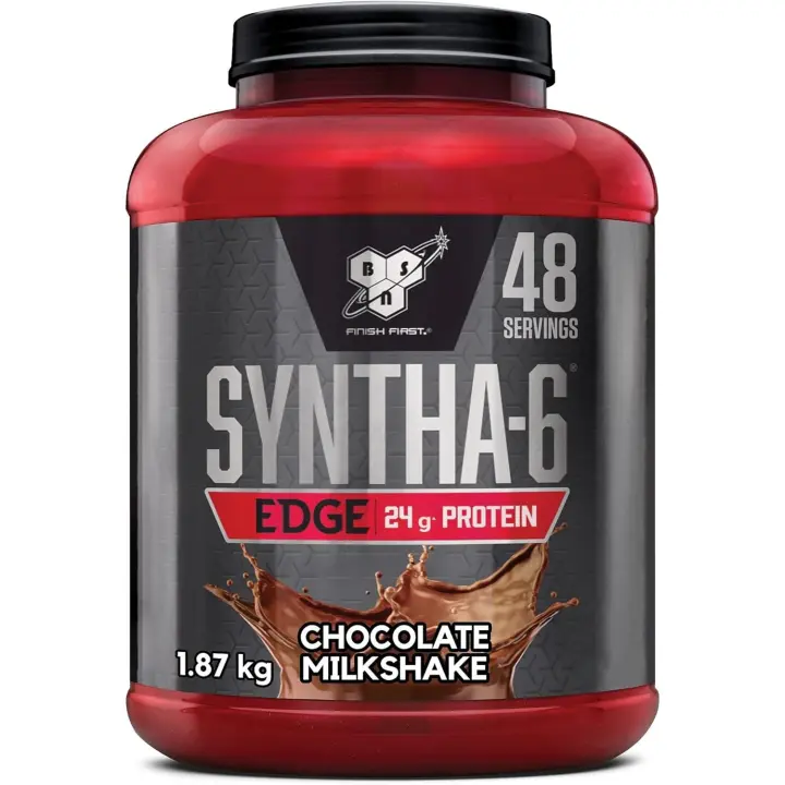 BSN Nutrition Batido de Proteínas de Suero Syntha 6 Edge Bajo en Carbohidratos y Azúcar con Aislado de Proteína de Suero y BCAAs, Suplemento para Ganancia Muscular, 1,87kg - 1