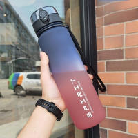 Botella Deportiva De Agua Motivacional De Plástico Reutilizable De 500ML/1000ML a Prueba De Fugas Para Exterior Y Gimnasio - details 4