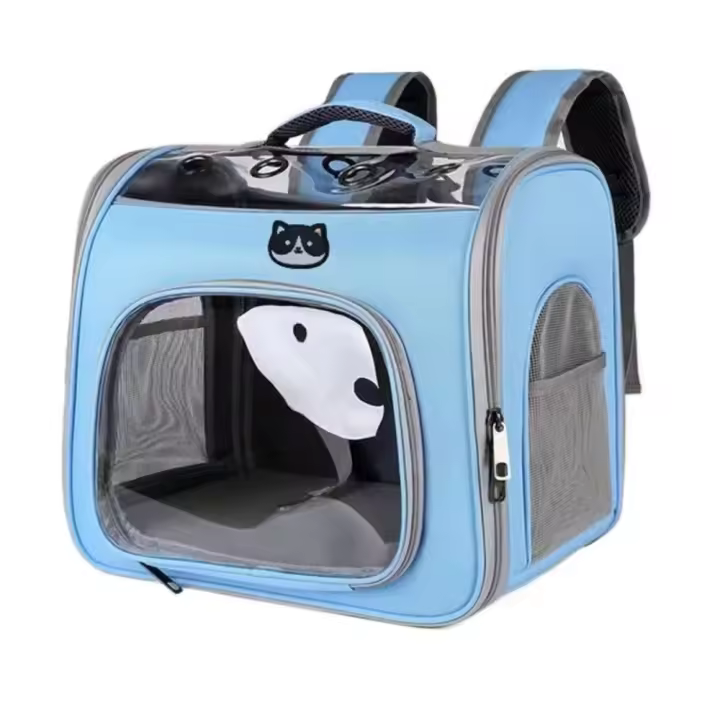 Transportadora plegable para mascotas, Bolsa transprabble portátil de Malla, con ventilación, impermeable, para perros y Gatos, fácil de realizar - 1