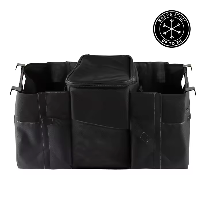 Bolsa de Almacenamiento para Coche con Compartimento Térmico – Organizador Plegable, Impermeable y Compacto – Ideal para Viajes y Picnic - 1