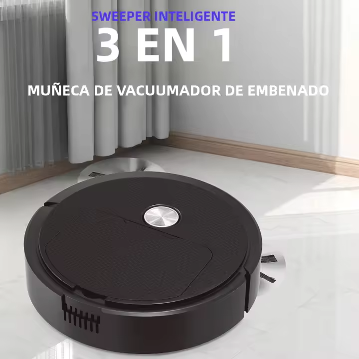 Nueva Máquina Exterminadora Inteligente 3 En 1 Mini Aspiradora Sin Cable Para El Hogar Robot De Limpieza Multifuncional Con Capacidad De Caja De Polvo Menor a 0.5 L Peso Menor a 3 Kg Tiempo De Batería 1 H 20 M-2 H - 1