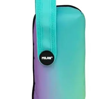 Estuche Escolar MILAN Sunset Con 4 Compartimentos Y Material Incluido ¡verde Degradado Superchulo!