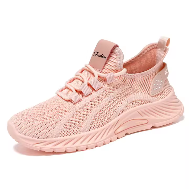 Zapatillas De Deporte Para Mujer Ligero Y Cómodo Con Cordones Transpirables Antideslizantes Para Gimnasio Trabajo Y Ropa Casual Zapatillas De Malla - 1