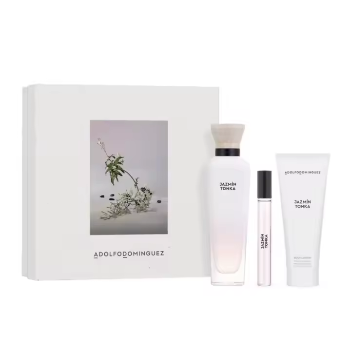 Adolfo Dominguez Set Jazmín Tonka Mujer Adolfo Domínguez - Eau de Toilette, 120ml - Fragancia Fundente y Sensual - 1