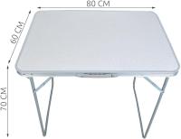 Mesa Plegable de Camping Mesa Aluminio con Asa de Transporte 80X60X70CM Mesa portátil ligera plegable con asa, marco de acero, escritorio pequeño plegable para campamento, al aire libre, lado de playa, picnic - details 3
