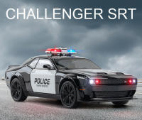 Modelo De Coche Policial Challenger SRT 1:22 Con Luz Y Sonido Puertas Abiertas Metal Para Niños Regalo De Cumpleaños Juguete Duradero - details 0