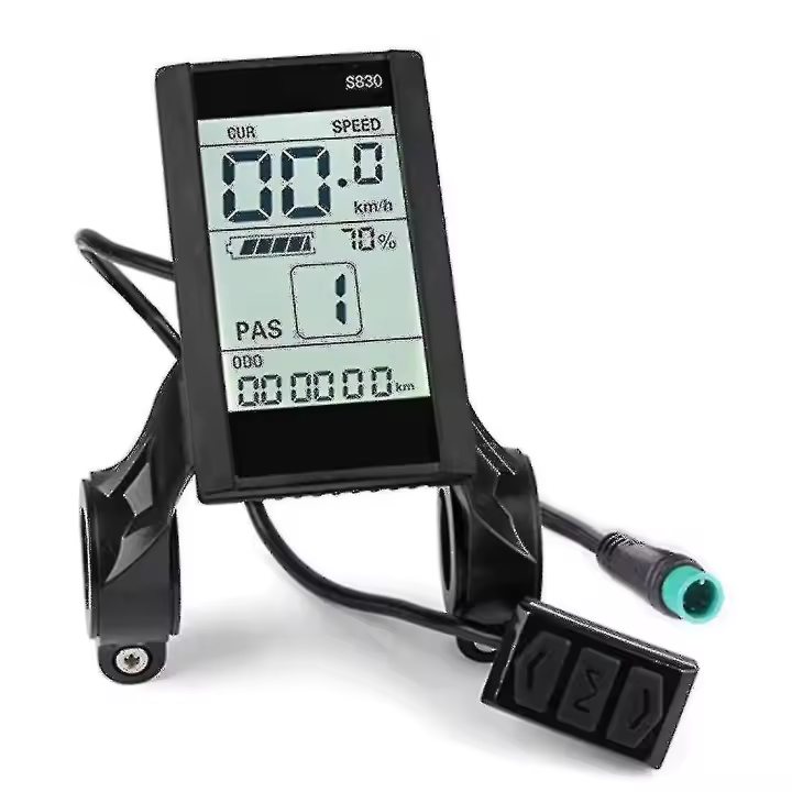 Protocol 2 Bicicleta Eléctrica Pantalla 24V 36V 48V LCD S830 with USB a prueba de Agua Conexión - 1