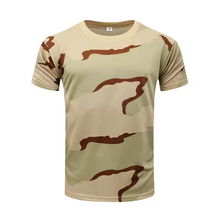 Camiseta de Camuflaje 3D para Hombre – Ropa Informal de Verano, Cuello Redondo, Manga Corta, Estilo Callejero, Talla Grande, Ideal para Deporte y Exterior - 1