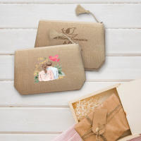 RegaloVip.es - Neceser Yute con Borla - Bolsa Portatodo de Cosmética - Regalos de Bodas, Comuniones, Bautizos - Moda Sostenible - Eco Chic - Neceser Ecológico - Yute Laminado - Regalos con Estilo, Único y Original - Regalo Vip.es - details 2