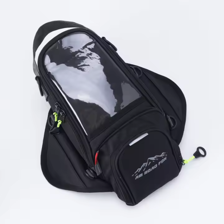 Bolsa De Tanque De Motocicleta Con Navegación Gran Capacidad Universal Magnética Fuerte Bolsa De Tanque Táctil Moto Bolsa De Combustible - 1