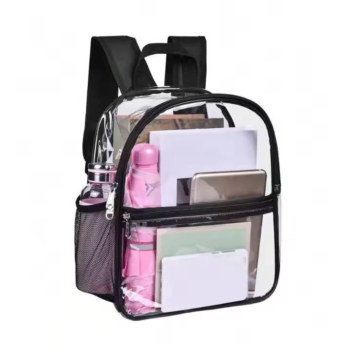 Mochila Pequeña Transparente Y Impermeable De PVC Para Verano Mochila De Playa Para Teléfono Móvil Viajes Y Escuela - 1