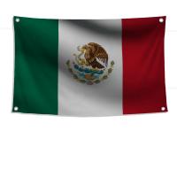 Bandera De México 1pc Bandera Del País Mexicanos Poliéster Para Exterior Decoración De Habitaciones Estética Con Cuatro Agujeros - details 7