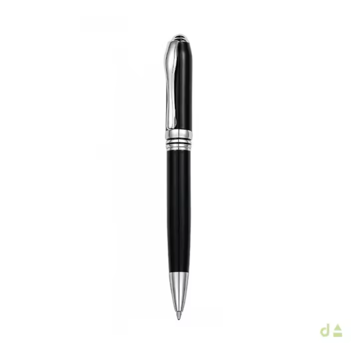 Boligrafo Negro Bilaminado Plata Pierre Cardin - 1