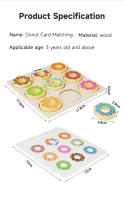 Juguete De Educación Montessori Puzzle De Donuts De Madera Para Niños Juego De Paletización Y Colores Aprendizaje Temprano Regalo Para La Guardería - details 10